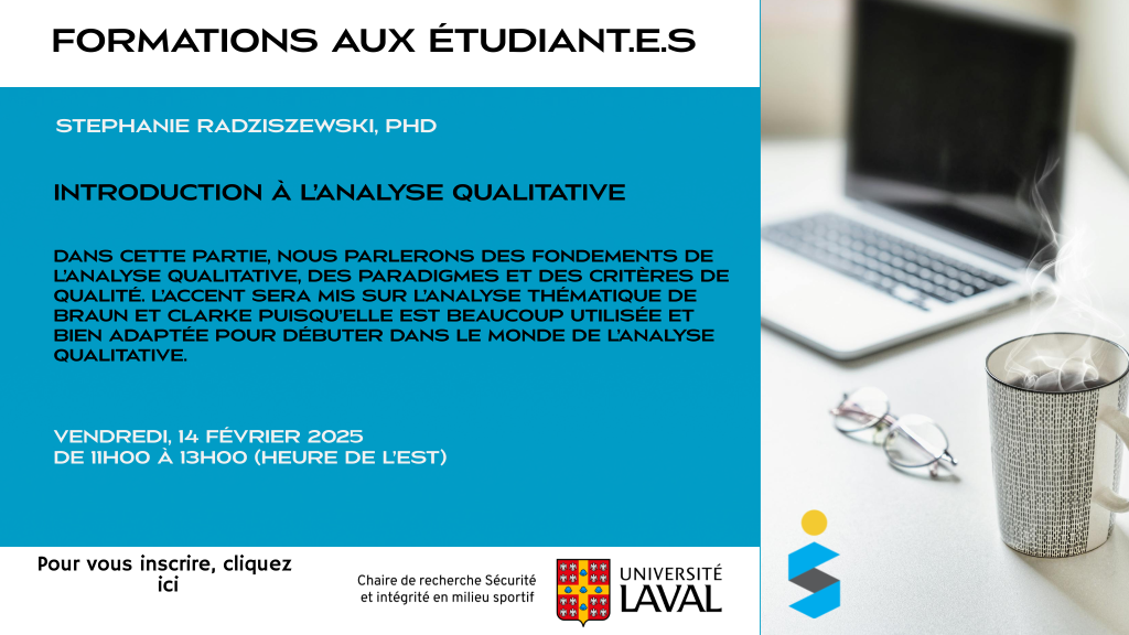 Formation destinée aux étudiants portant sur l'introduction à l'analyse qualitative